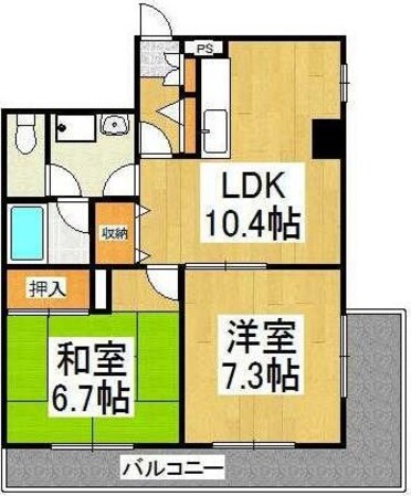 リシェス久米川２号館の物件間取画像